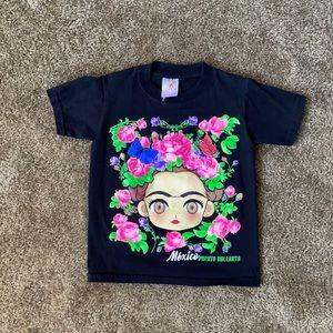5/$15 Frida Mexico Toddler Girls Black Shirt Size Small